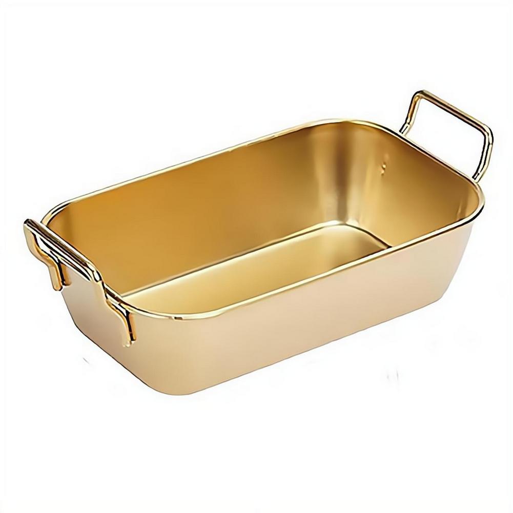 Food Snacks Basket - Serving Trays With Handle Korean Stainless