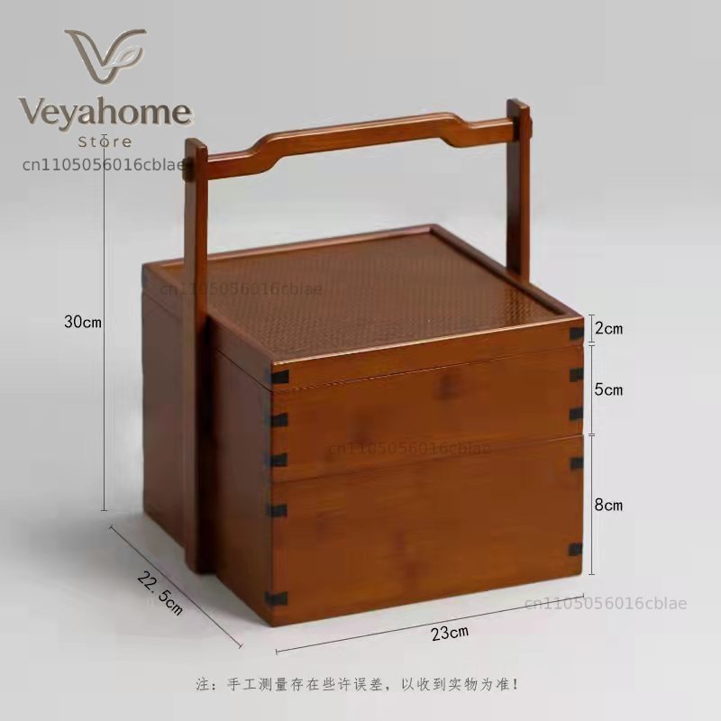 Bamboo Tea Set Storage Box Chi - đánh giá và giá Food Snacks Basket