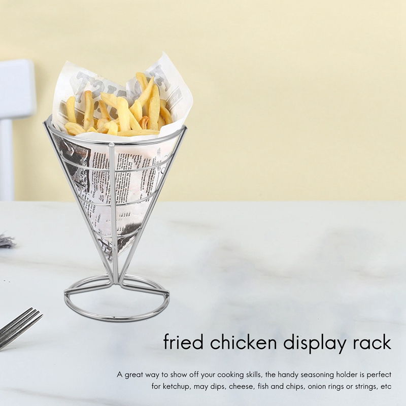 4 Pcs French Fries Stand Cone  - đánh giá và giá Food Snacks Basket