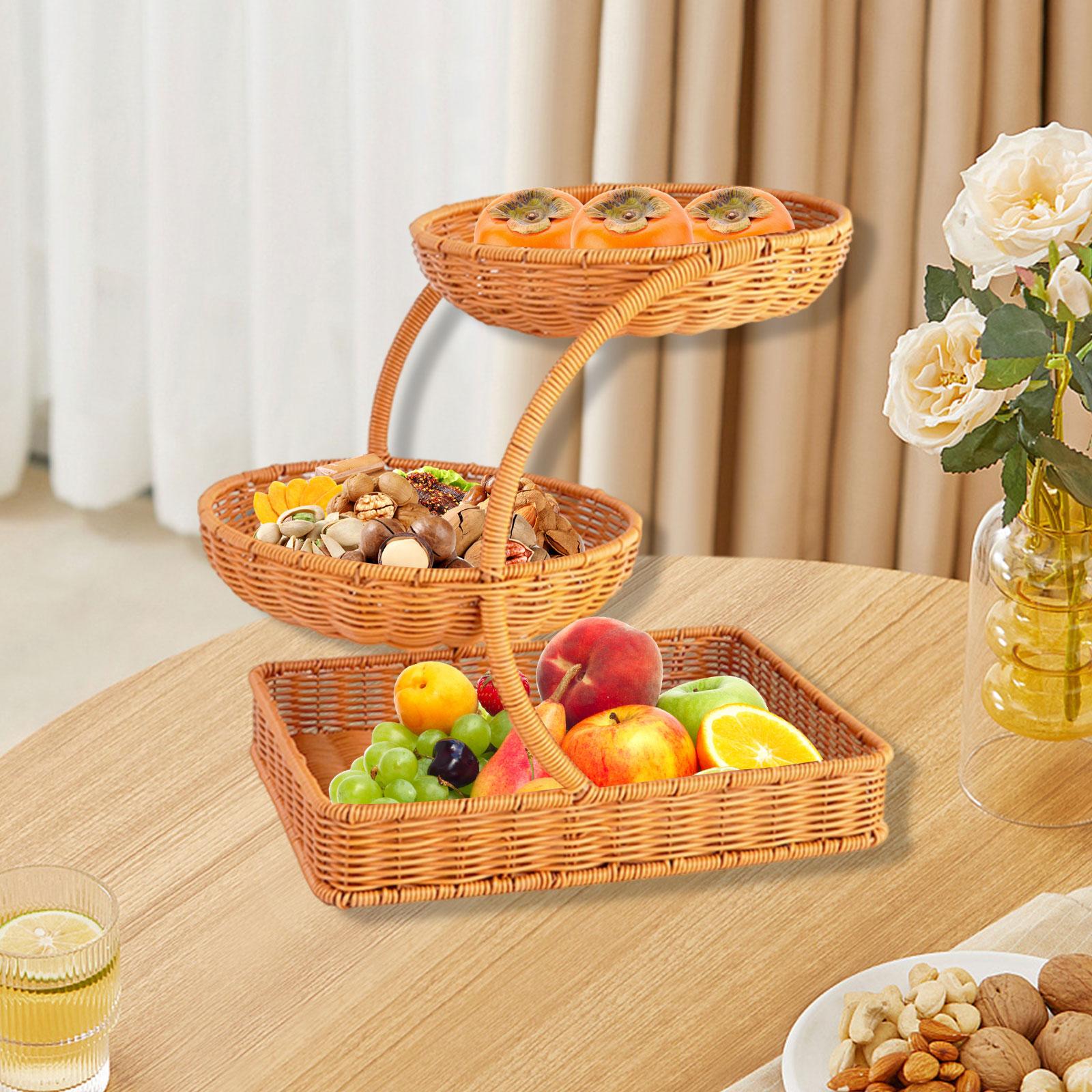 Imitation Rattan Fruit Basket  - đánh giá và giá Food Snacks Basket