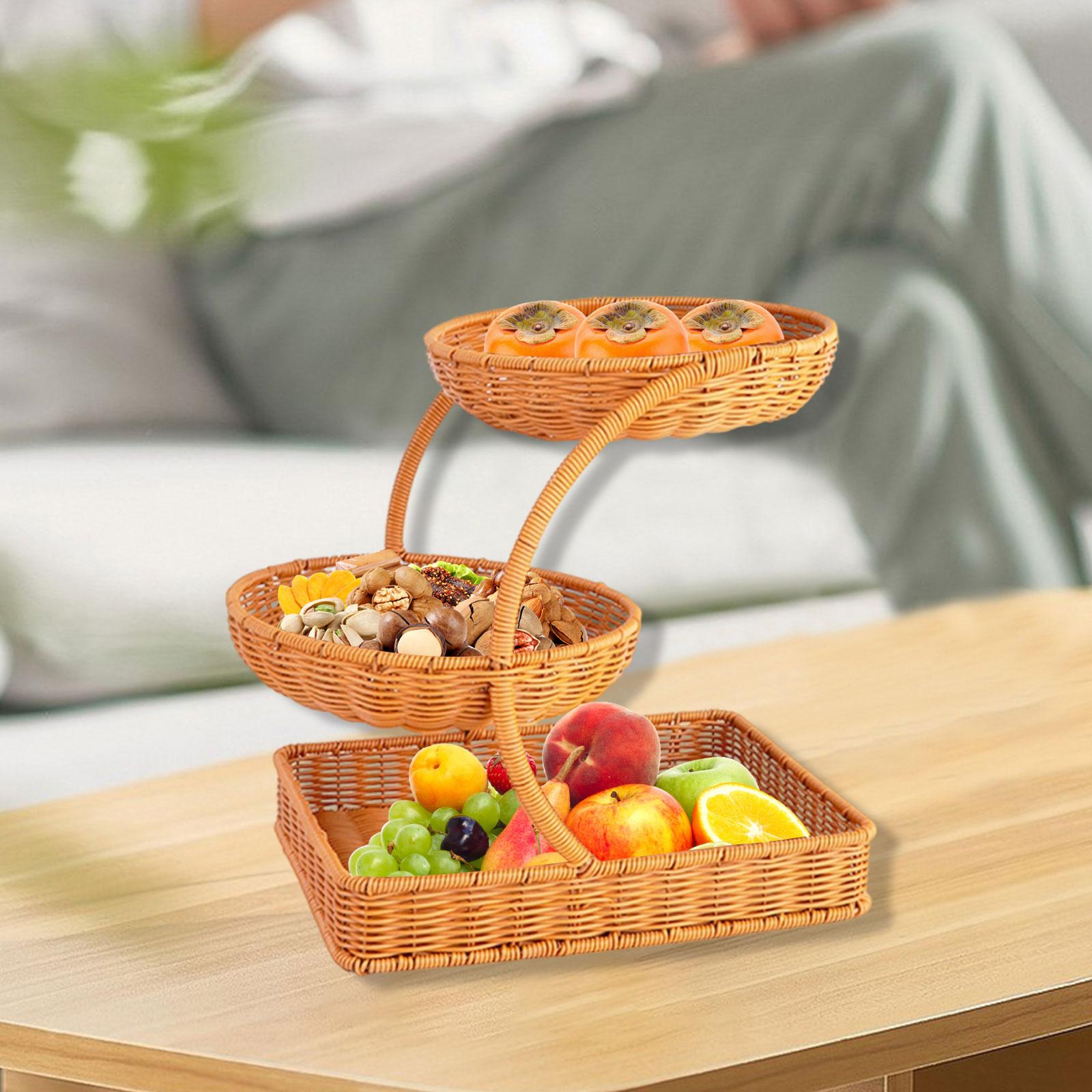Imitation Rattan Fruit Basket  - đánh giá và giá Food Snacks Basket