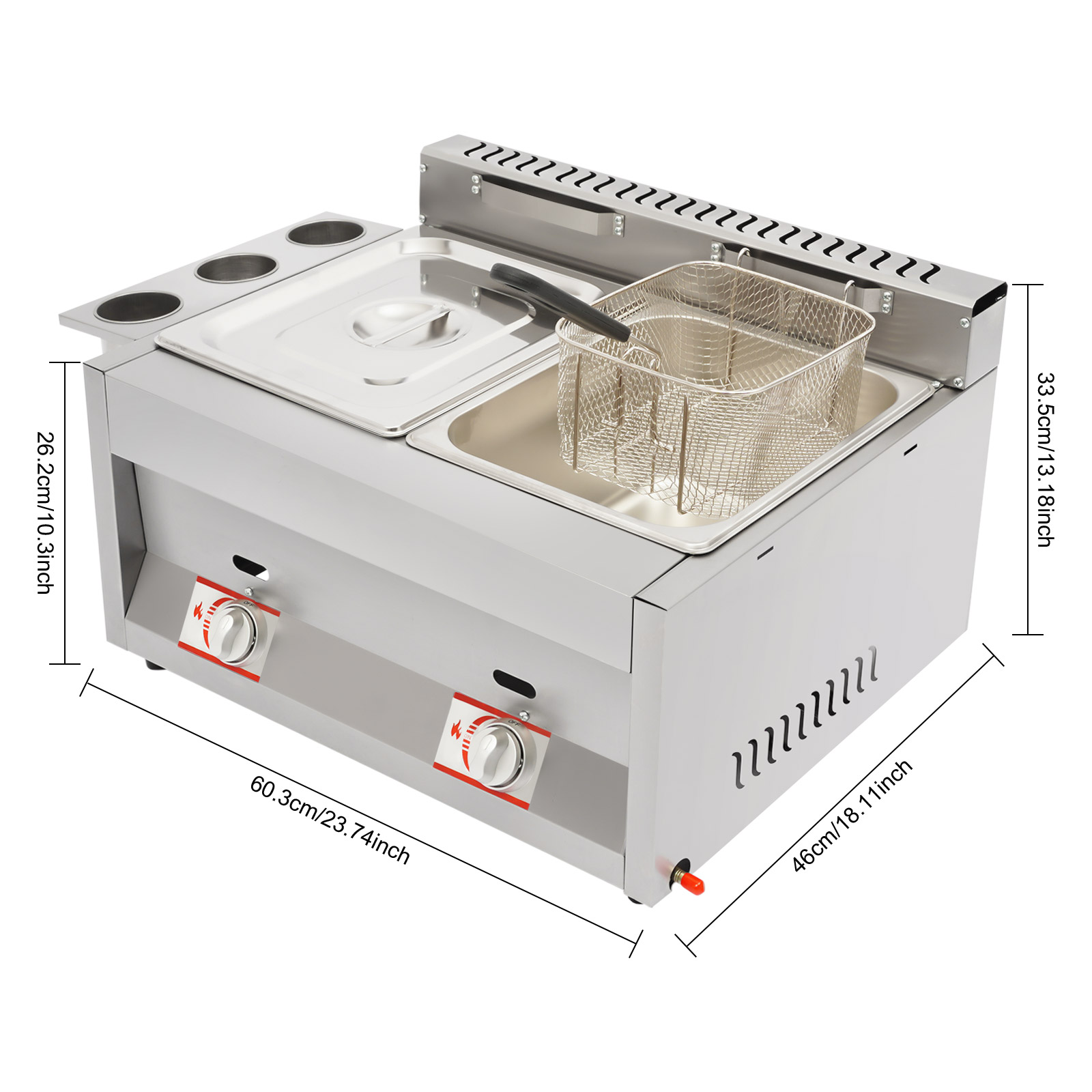 Commercial Deep Fryer 2-Tank 6 - đánh giá và giá Food Snacks Basket