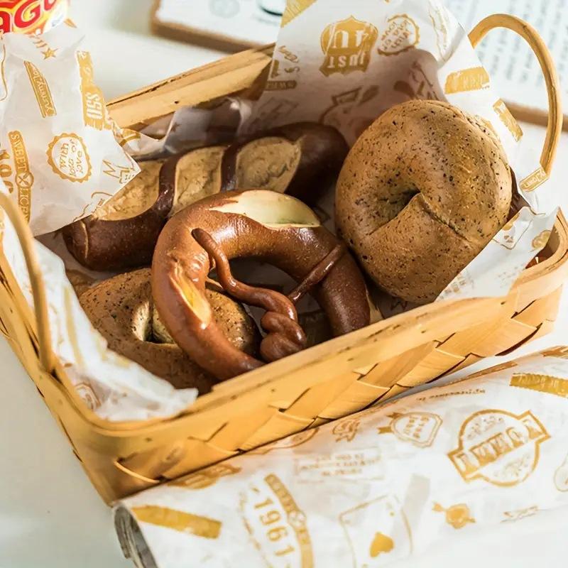 Colorful Patterned Wax Paper 5 - đánh giá và giá Food Snacks Basket